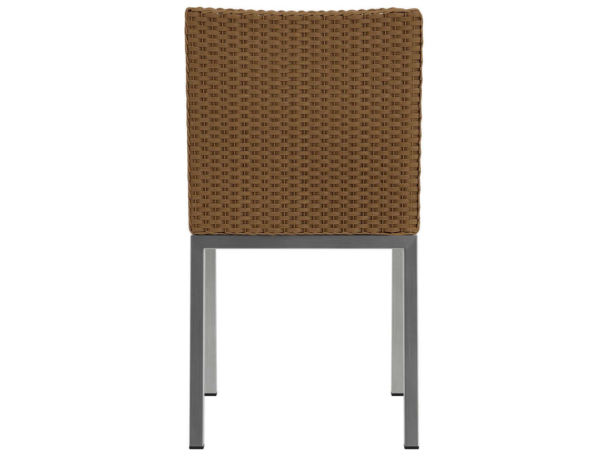 Lloyd Flanders Elements Steel Wicker Outdoor Dining Side Chair