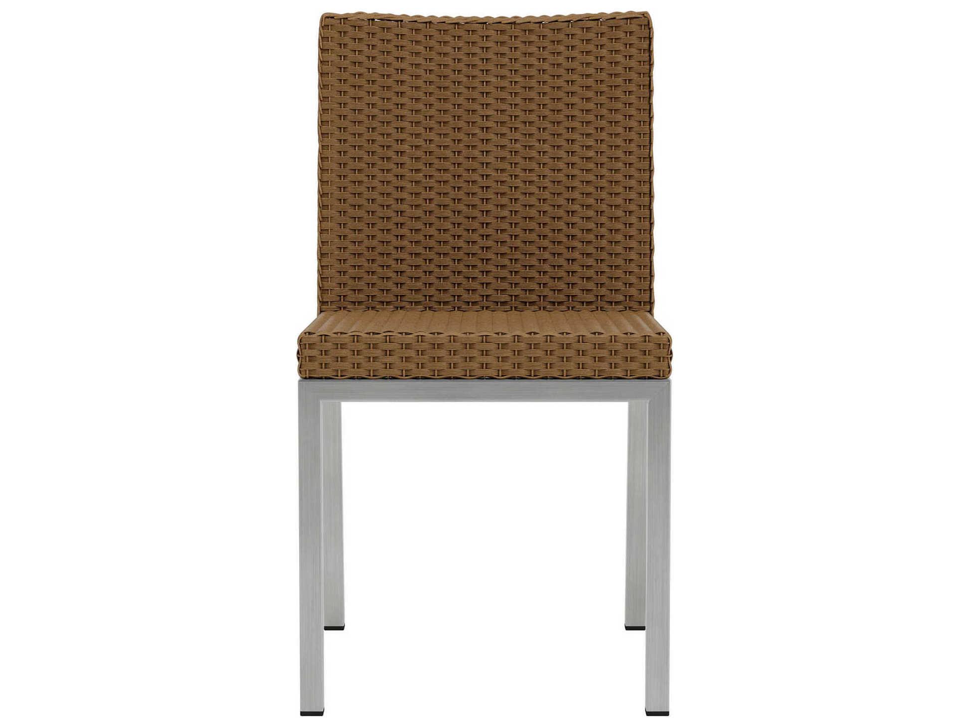Lloyd Flanders Elements Steel Wicker Outdoor Dining Side Chair