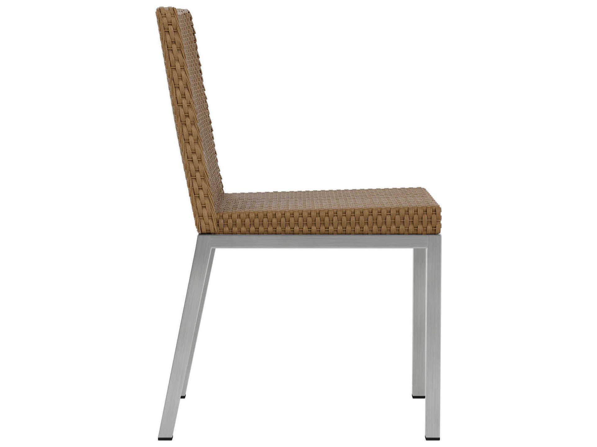 Lloyd Flanders Elements Steel Wicker Outdoor Dining Side Chair