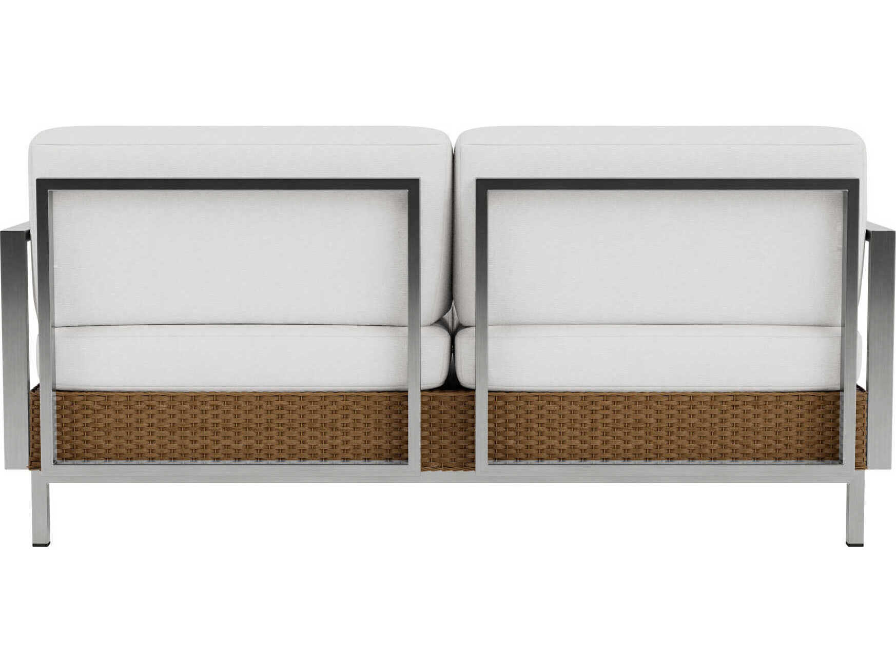 Lloyd Flanders Elements Steel Wicker Outdoor Patio Loveseat