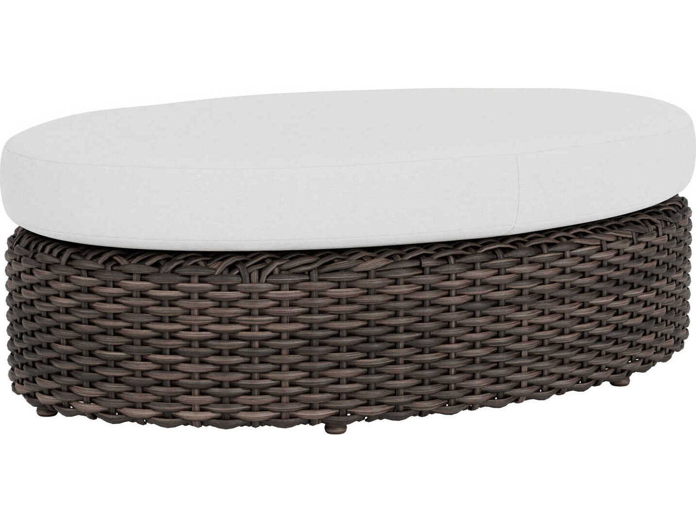 Lloyd Flanders Largo Wicker Oval Patio Ottoman