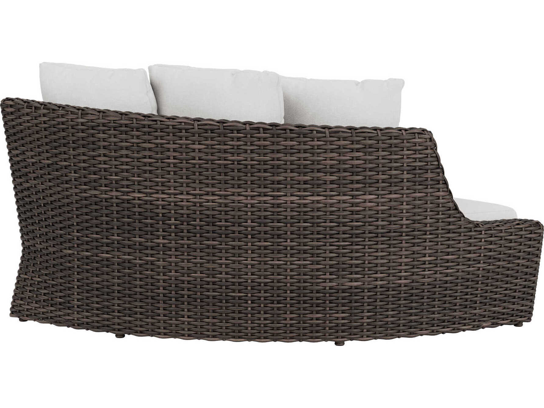 Lloyd Flanders Largo Wicker Curved Right Arm Sofa