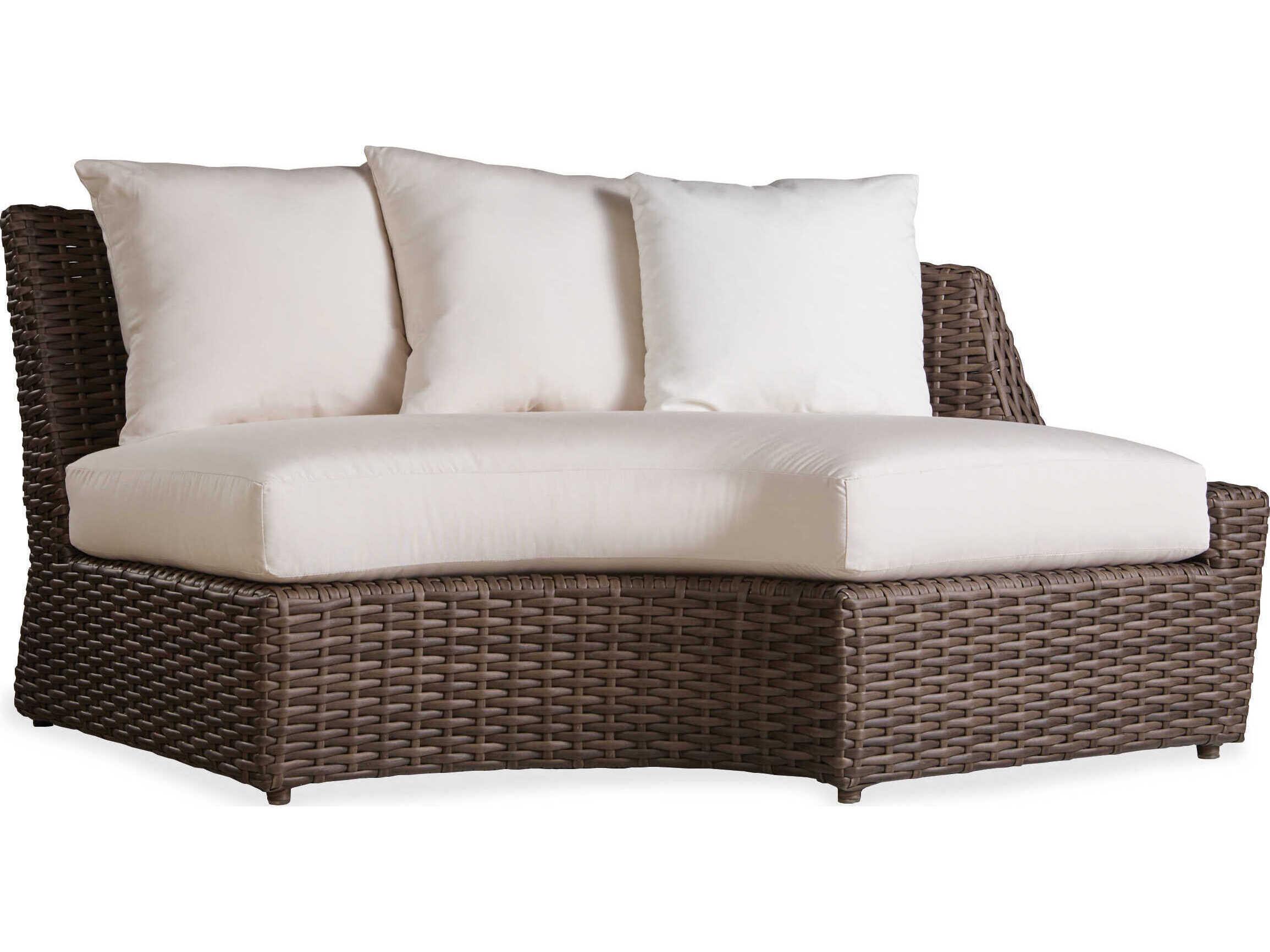 Lloyd Flanders Largo Wicker Curved Left Arm Sofa