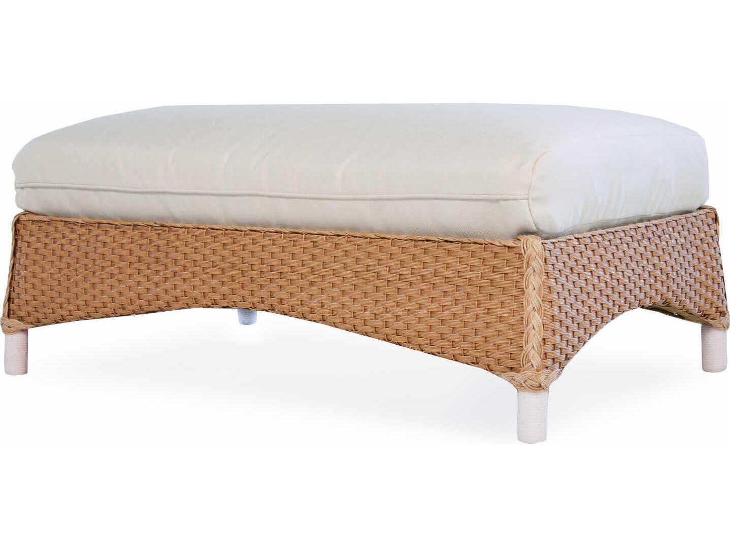 Lloyd Flanders Mandalay Wicker Large Patio Ottoman