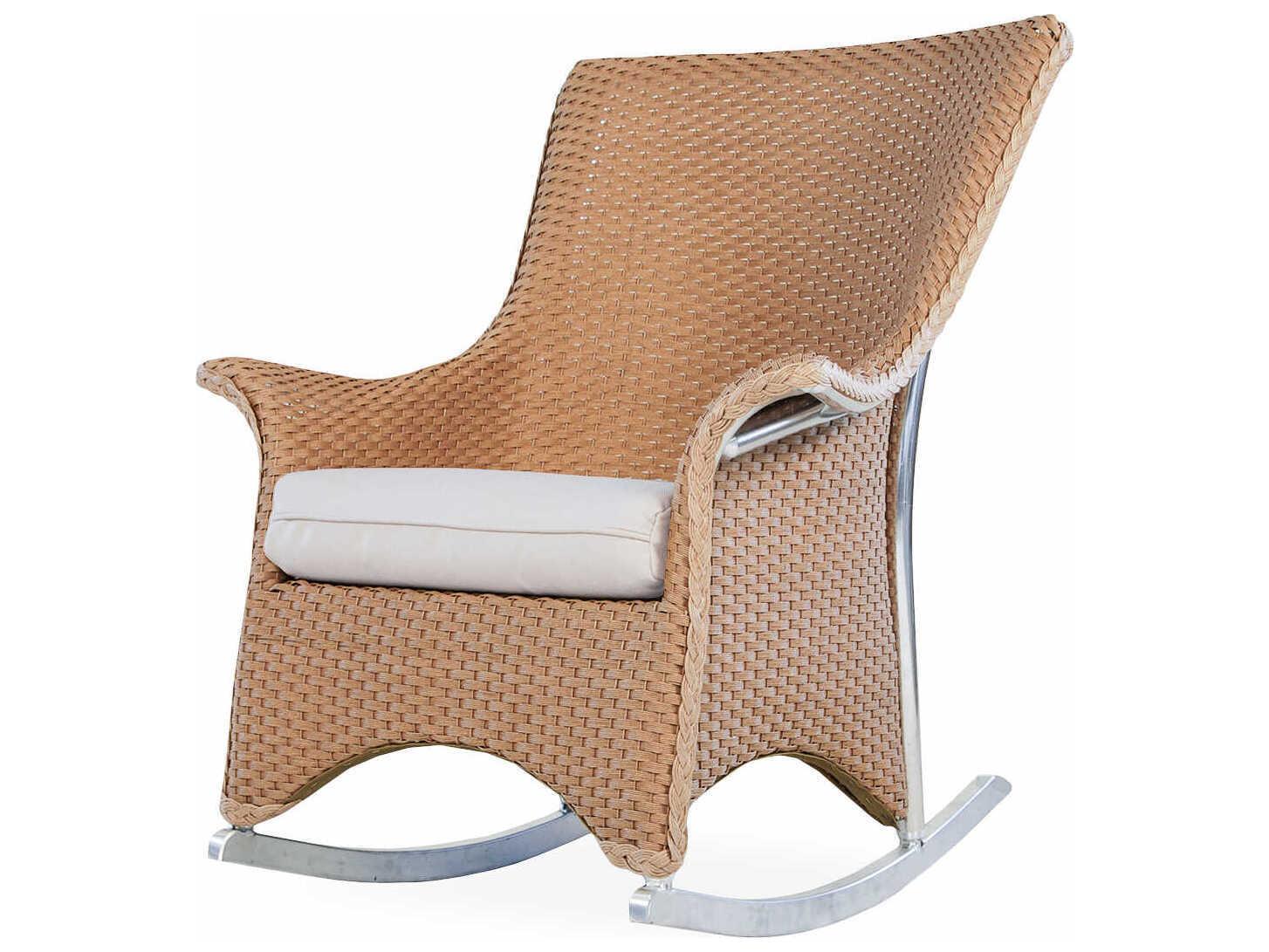 Lloyd Flanders Mandalay Wicker Rocker Outdoor Patio Lounge Chair