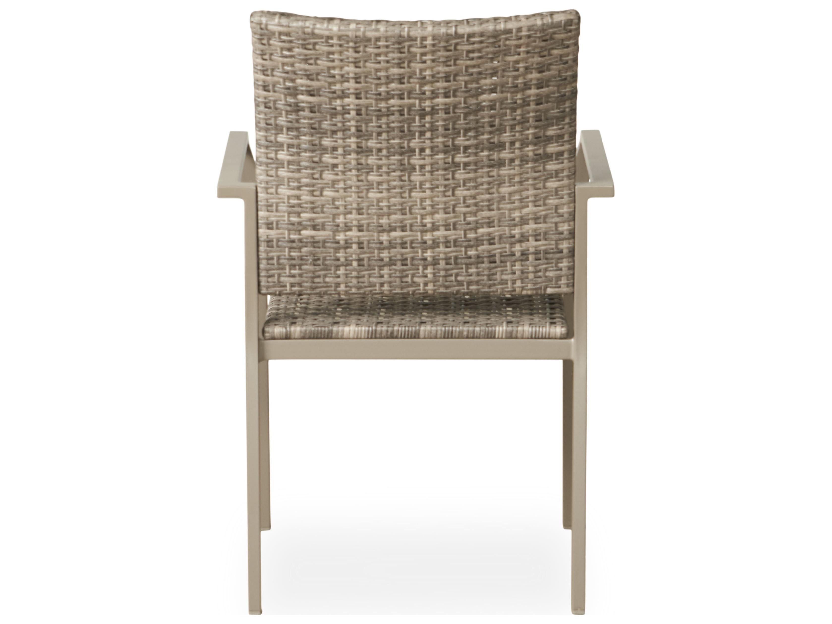 Lloyd Flanders Martinique Granite Wicker Outdoor Patio Dining Arm Chair