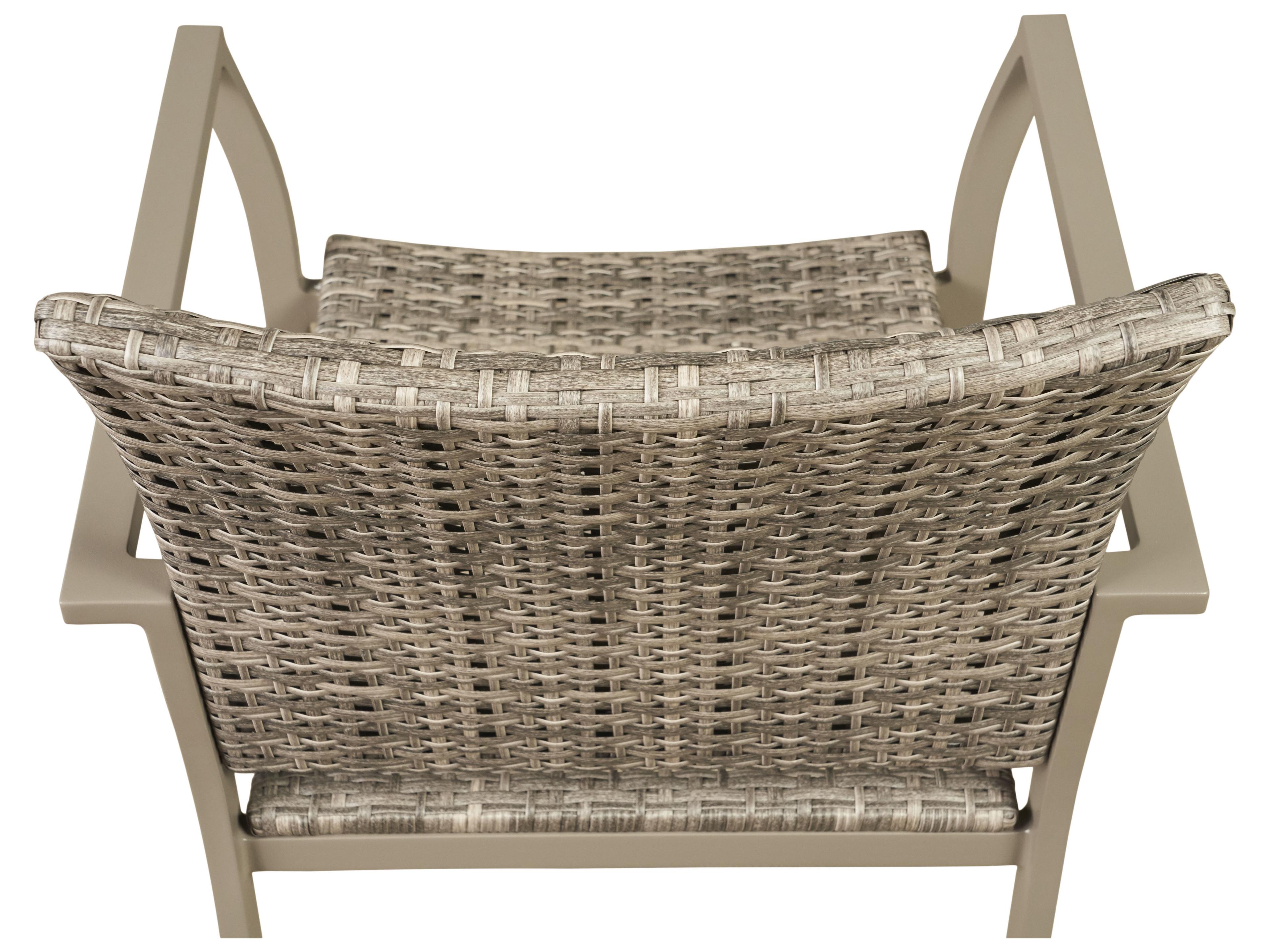 Lloyd Flanders Martinique Granite Wicker Outdoor Patio Dining Arm Chair