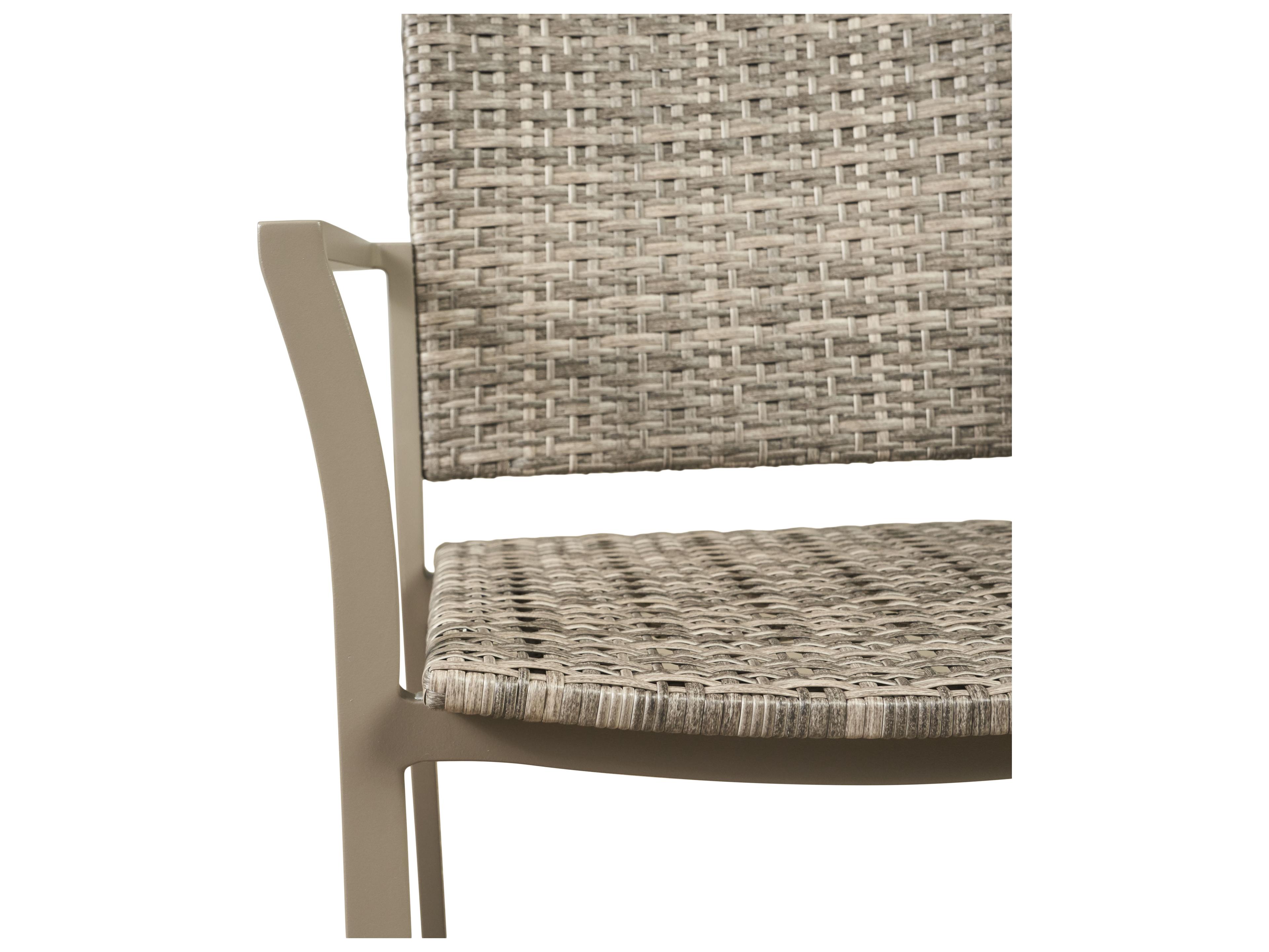 Lloyd Flanders Martinique Granite Wicker Outdoor Patio Dining Arm Chair