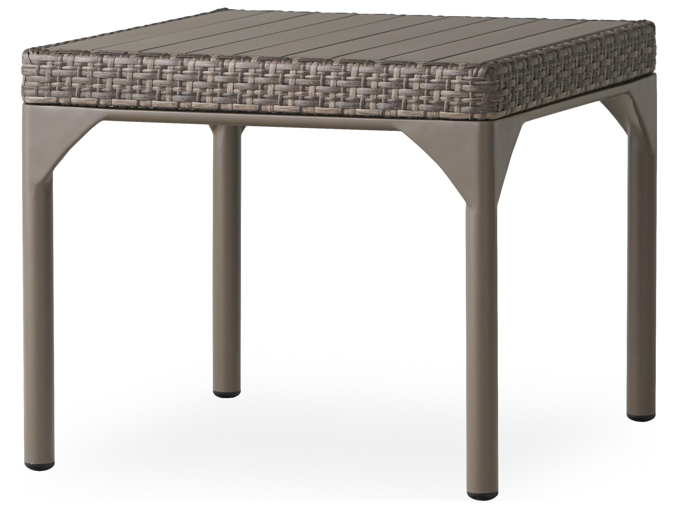 Lloyd Flanders Martinique Granite Wicker Square Patio End Table