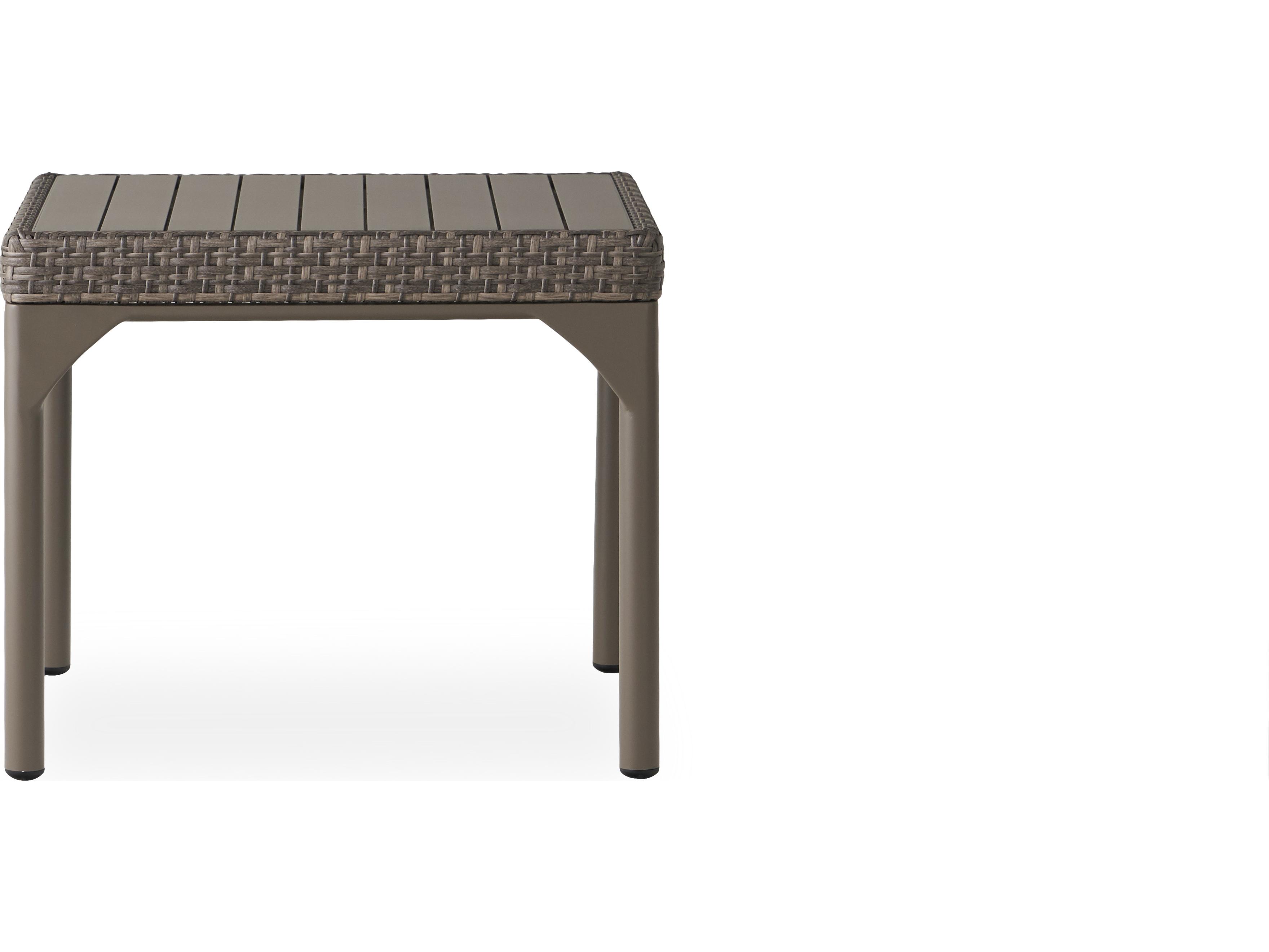 Lloyd Flanders Martinique Granite Wicker Square Patio End Table