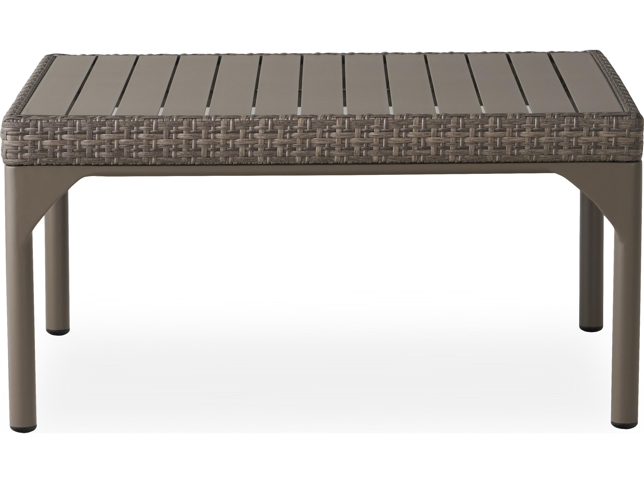Lloyd Flanders Martinique Granite Wicker Square Outdoor Patio Coffee Table
