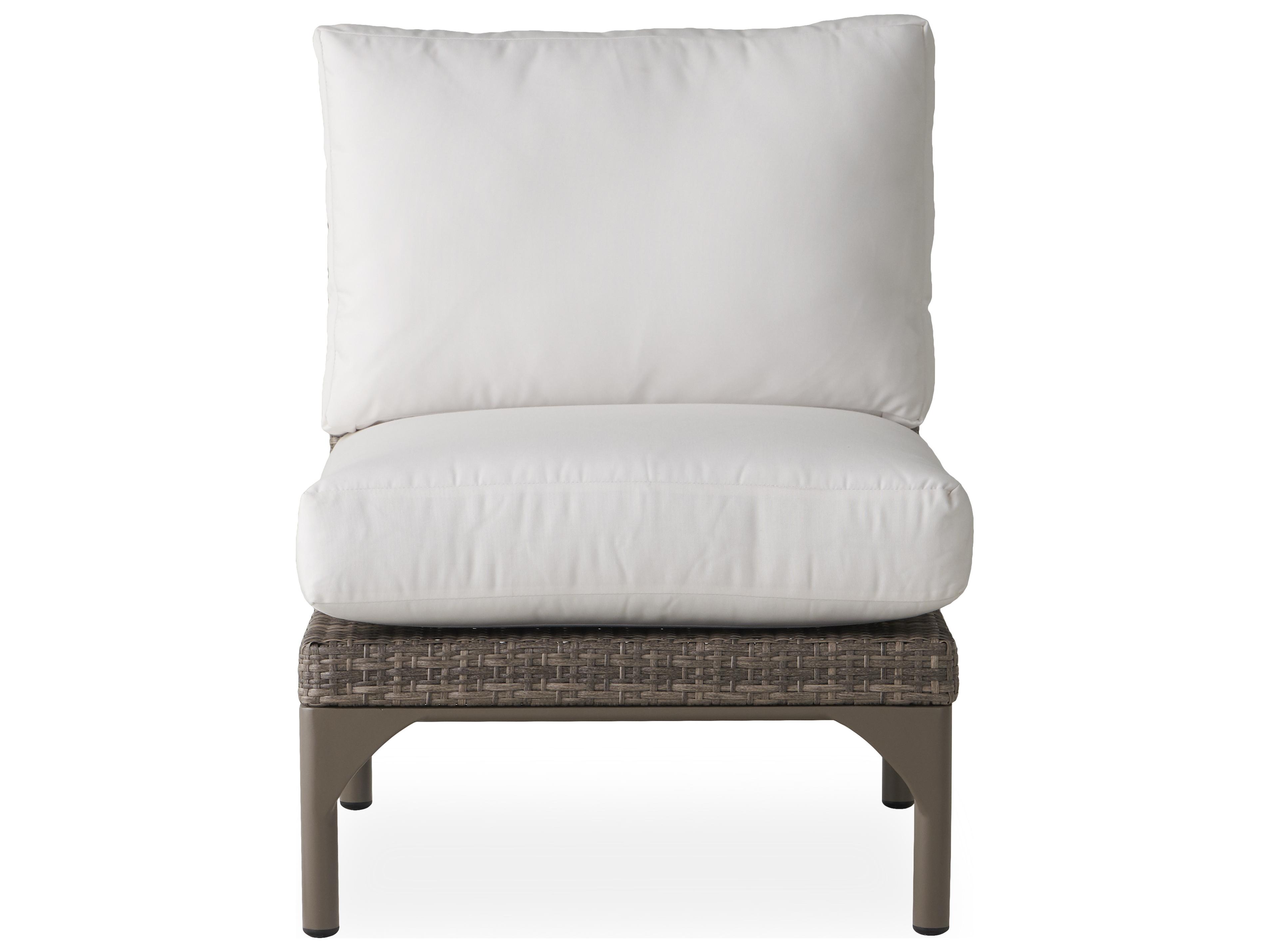 Lloyd Flanders Martinique Granite Wicker Modular Outdoor Lounge Chair