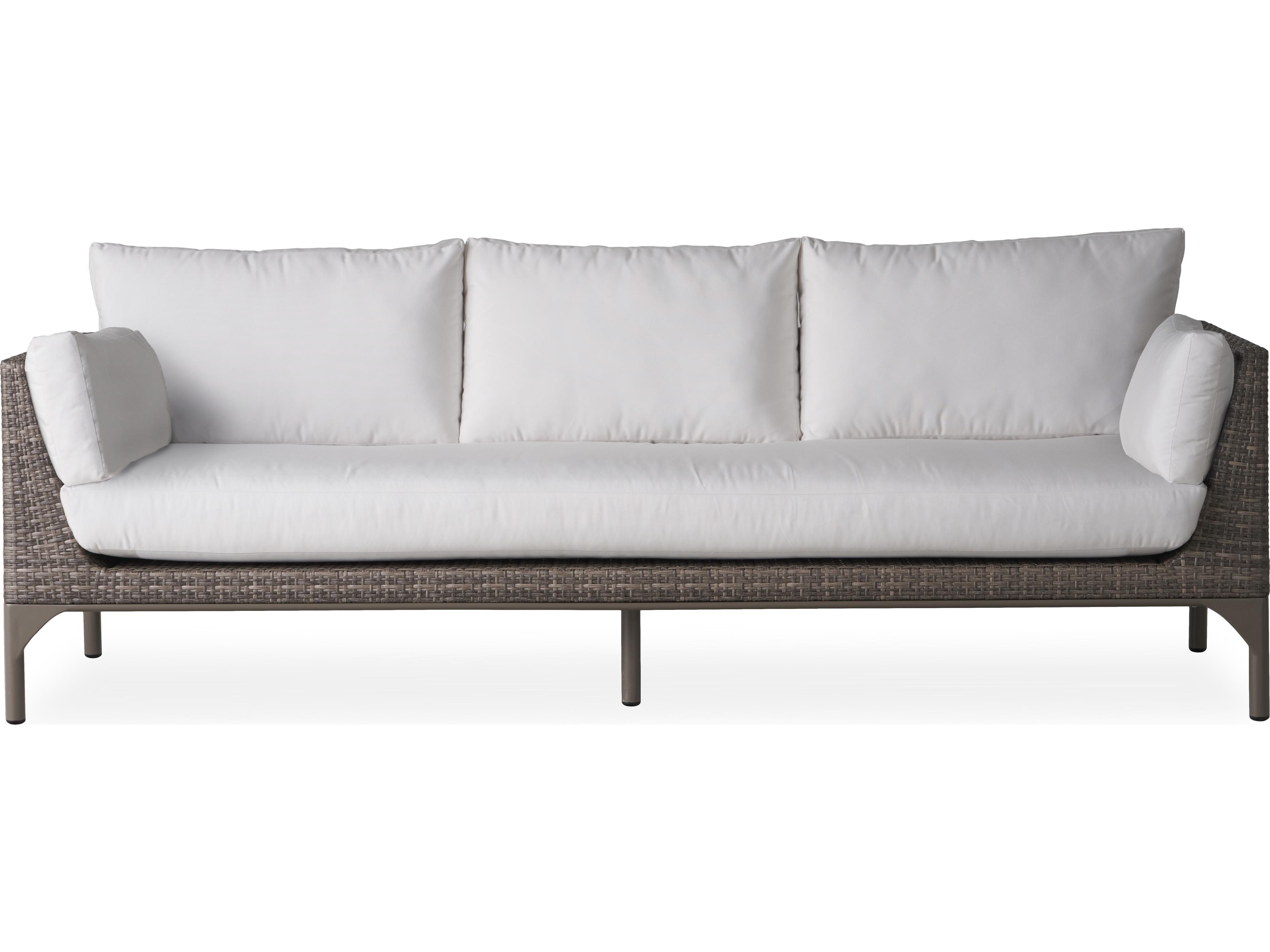 Lloyd Flanders Martinique Granite Wicker Outdoor Patio Sofa