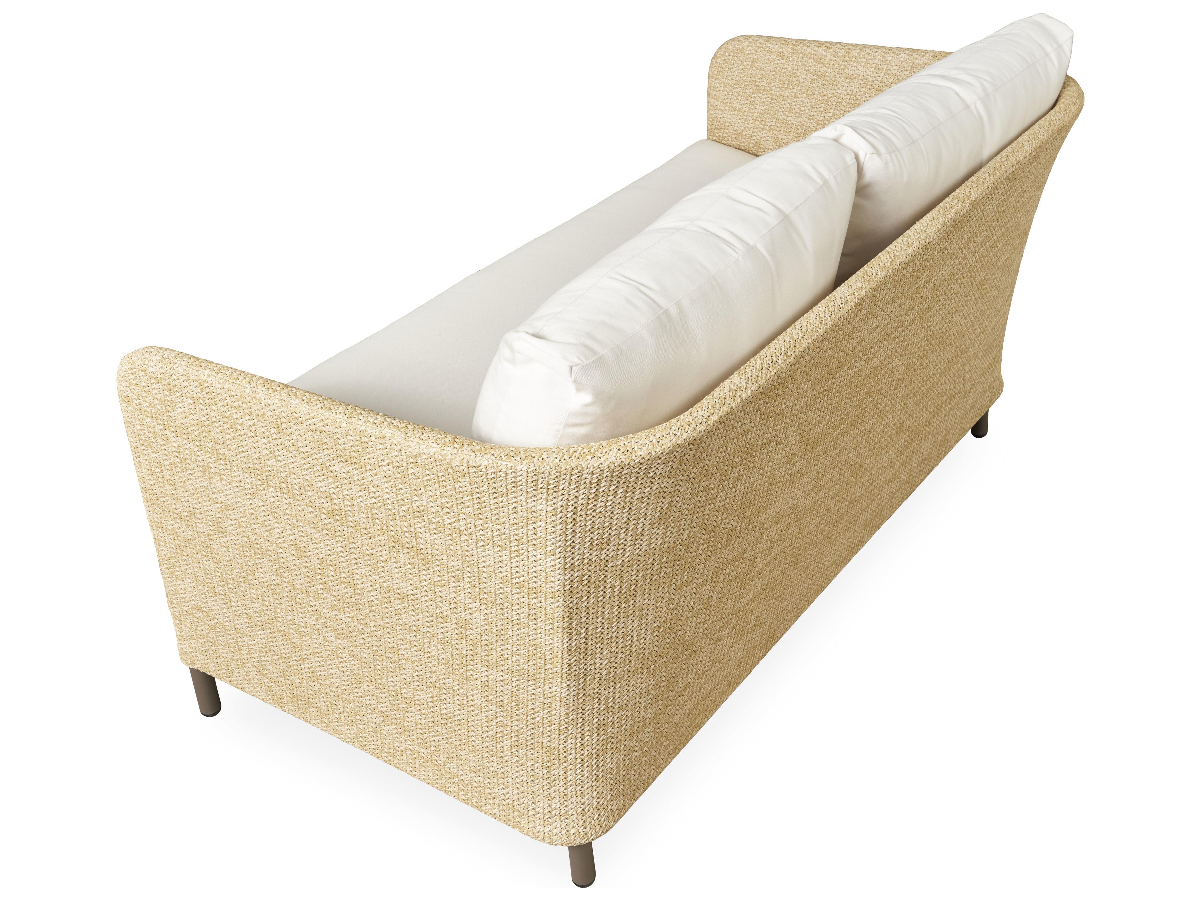 Lloyd Flanders Verona Wheat Textilene Wicker Outdoor Loveseat