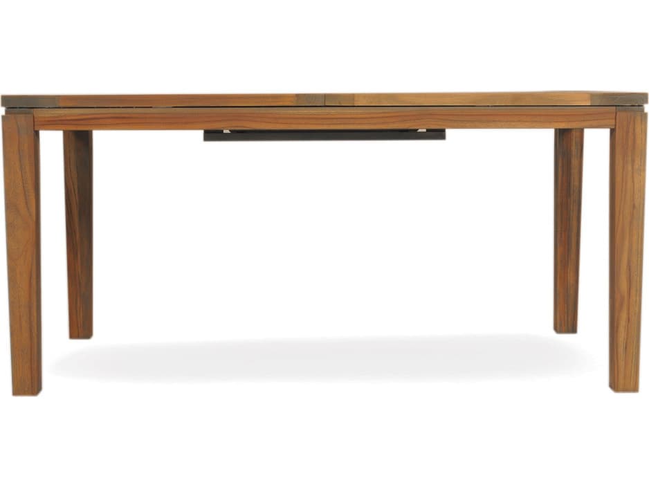 Lloyd Flanders Teak Rectangular Butterfly Leaf Outdoor Patio Dining Table