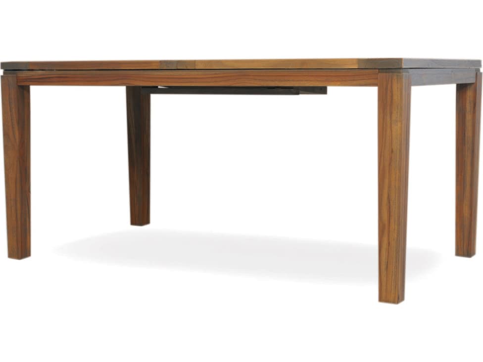 Lloyd Flanders Teak Rectangular Butterfly Leaf Outdoor Patio Dining Table