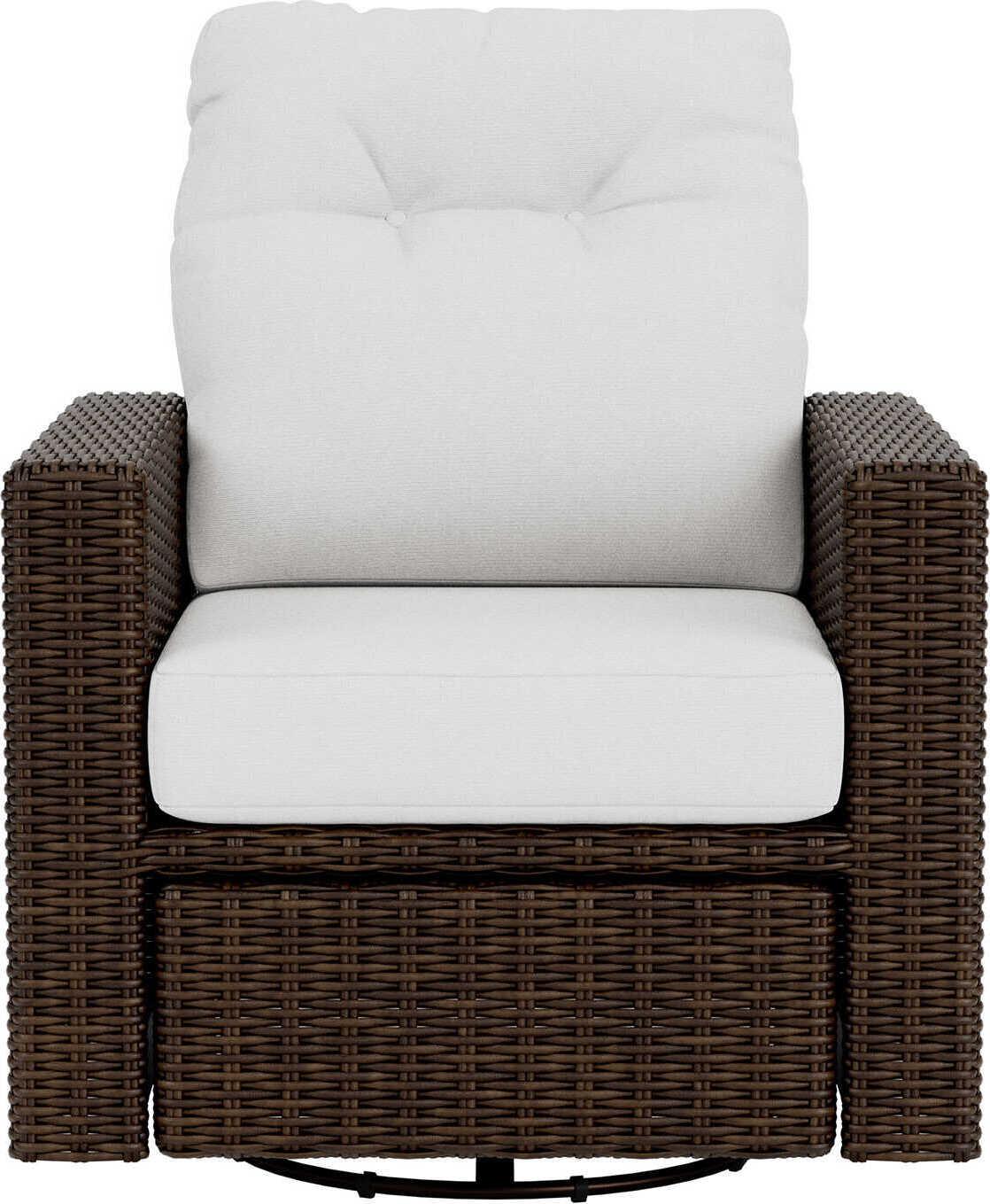 Lloyd Flanders Mesa Wicker Swivel Glider Recliner Outdoor Lounge Chair