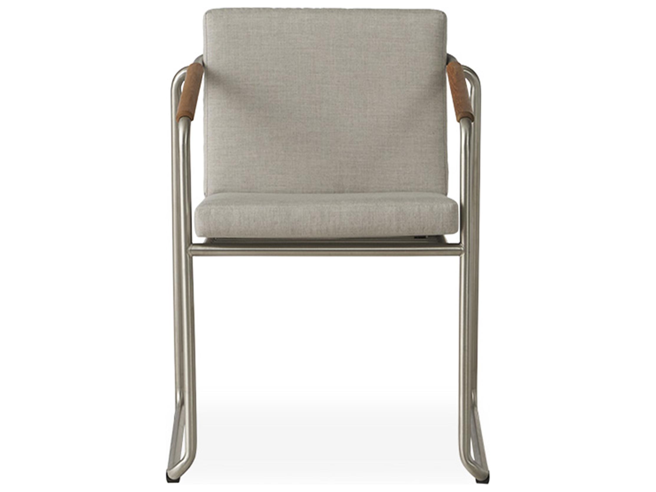 Lloyd Flanders Elevation Stainless Steel Patio Dining Arm Chair