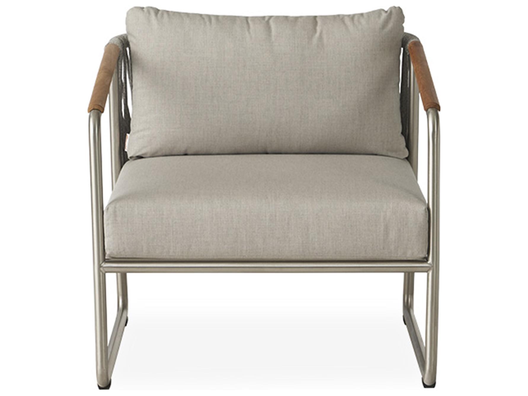 Lloyd Flanders Elevation Stainless Steel Outdoor Patio Lounge Chair
