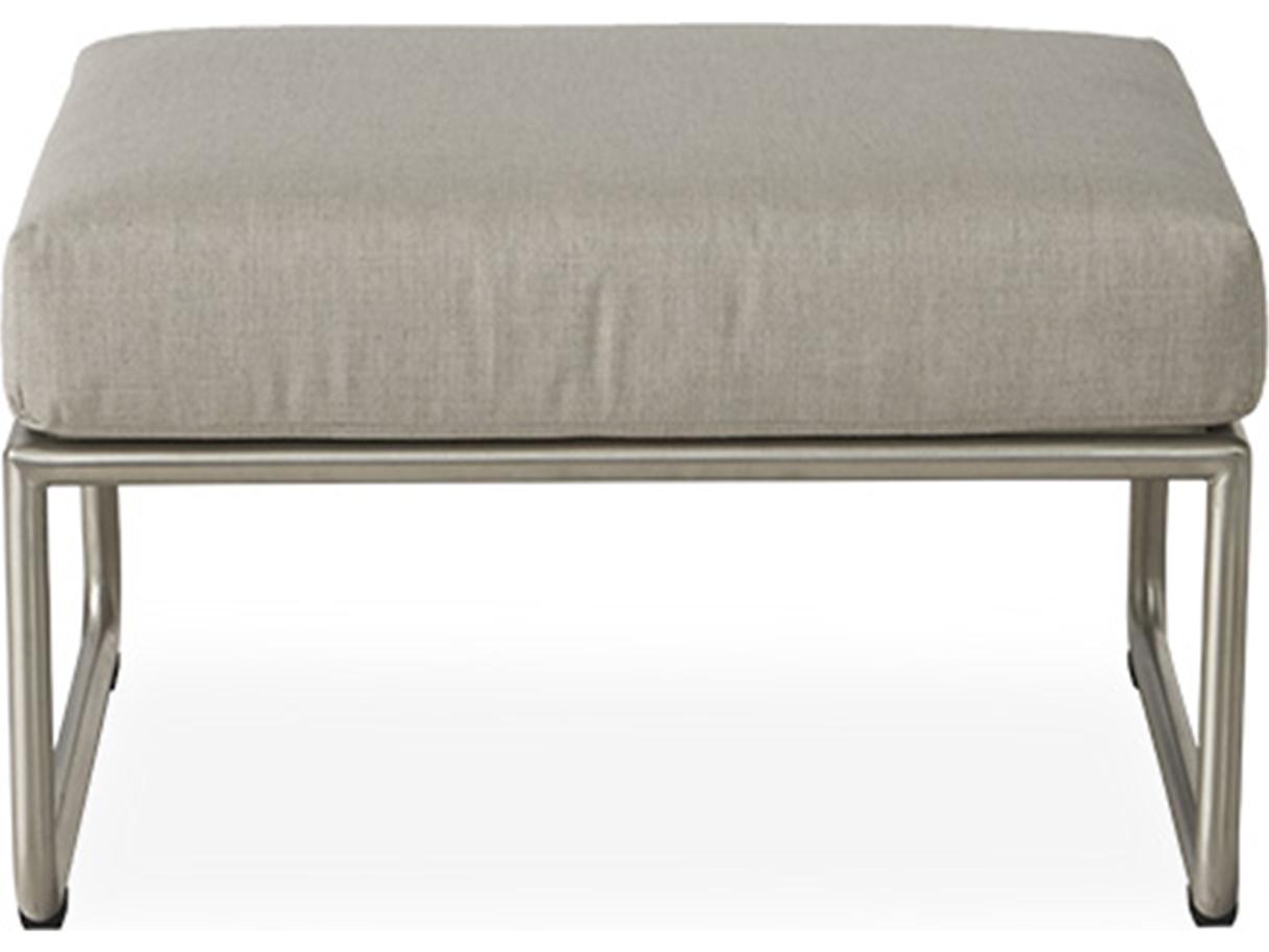 Lloyd Flanders Elevation Stainless Steel Outdoor Ottoman