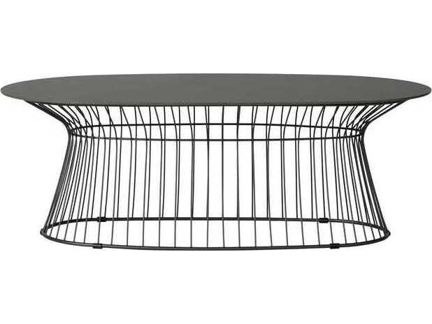 Lloyd Flanders Escape Aluminum Oval Coffee Table