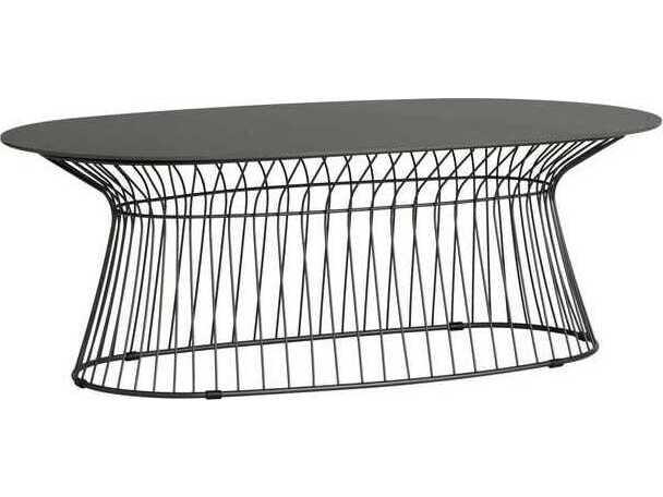 Lloyd Flanders Escape Aluminum Oval Coffee Table