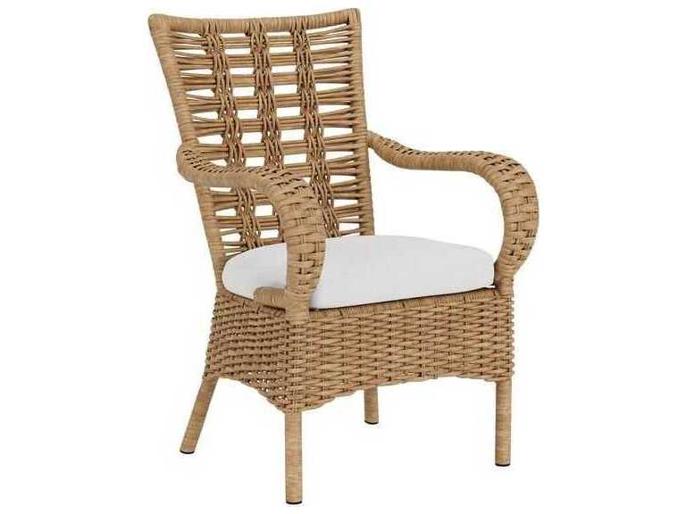Lloyd Flanders Magnolia Wicker Outdoor Dining Arm Chair