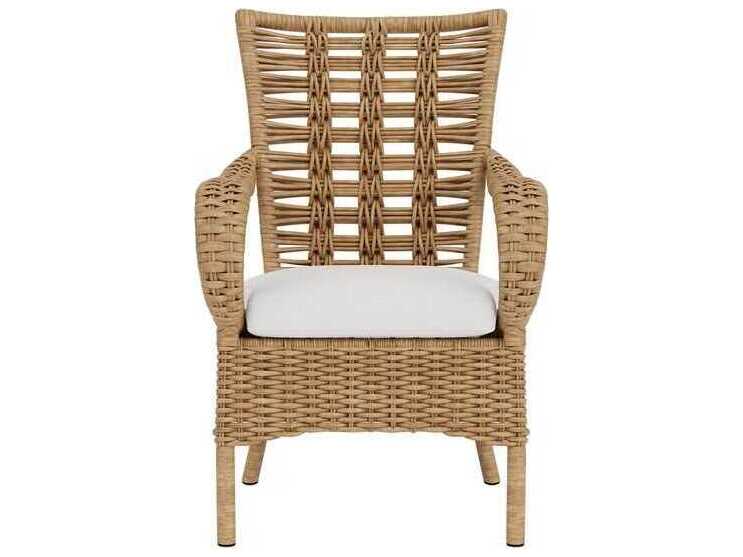 Lloyd Flanders Magnolia Wicker Outdoor Dining Arm Chair