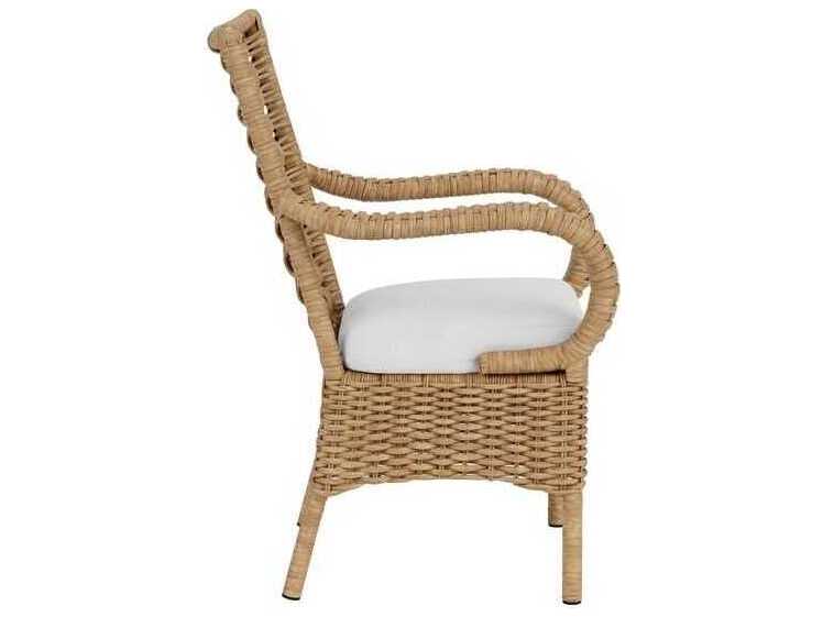 Lloyd Flanders Magnolia Wicker Outdoor Dining Arm Chair