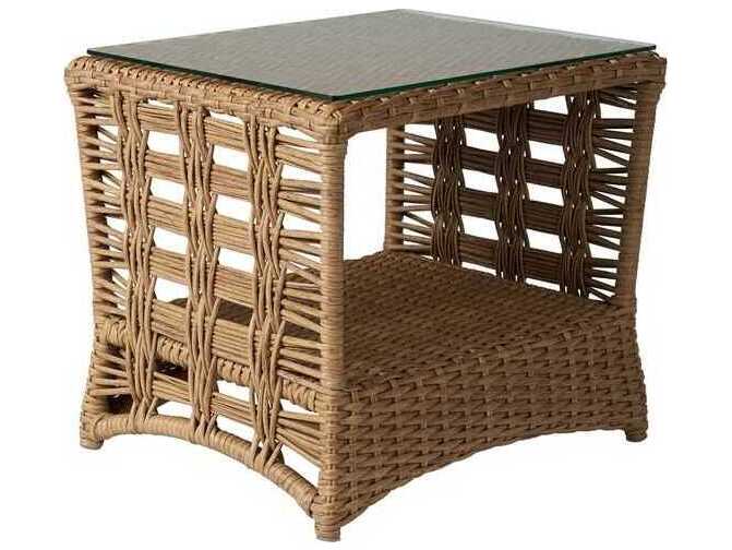 Lloyd Flanders Magnolia Wicker Rectangular Patio End Table