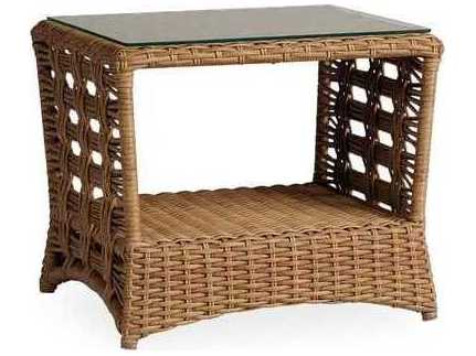 Lloyd Flanders Magnolia Wicker Rectangular Patio End Table