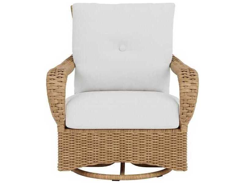 Lloyd Flanders Magnolia Wicker Swivel Glider Outdoor Lounge Chair