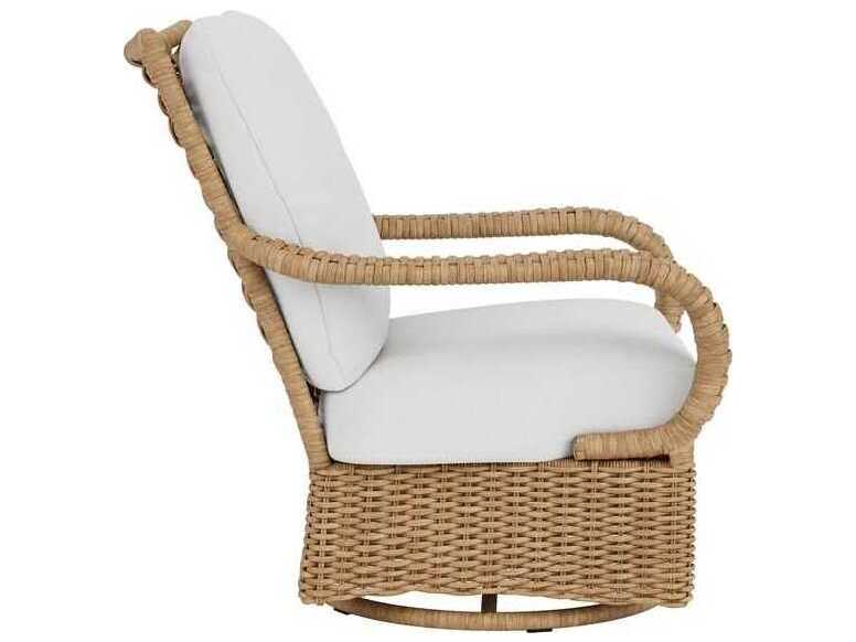 Lloyd Flanders Magnolia Wicker Swivel Glider Outdoor Lounge Chair