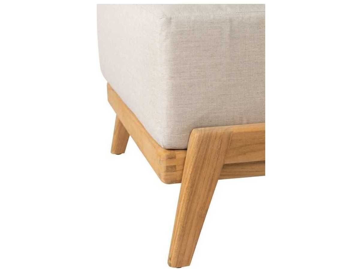 Lloyd Flanders Alpine Teak Ottoman