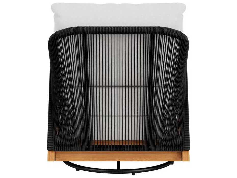 Lloyd Flanders Alpine Teak Swivel Lounge Chair