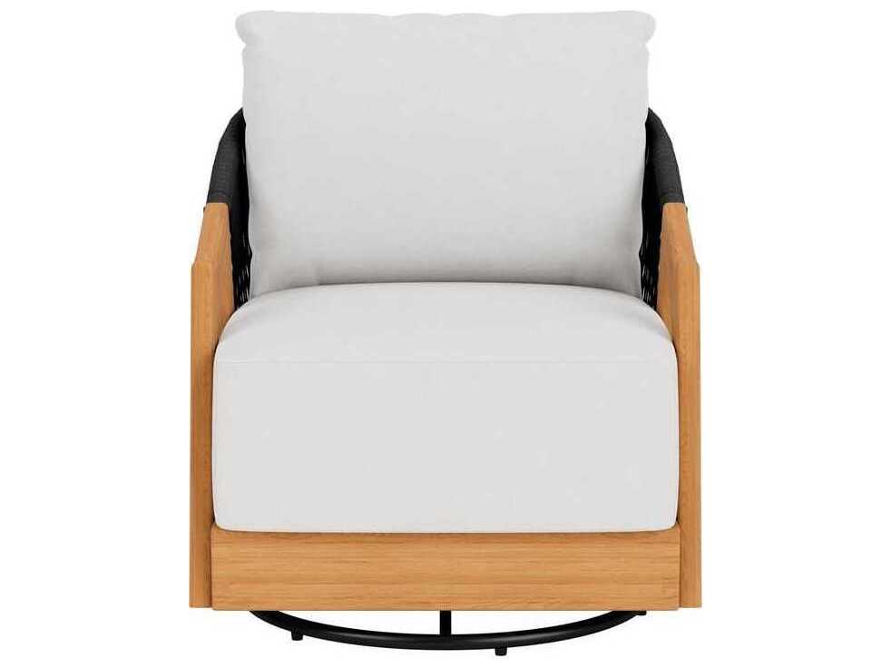 Lloyd Flanders Alpine Teak Swivel Lounge Chair