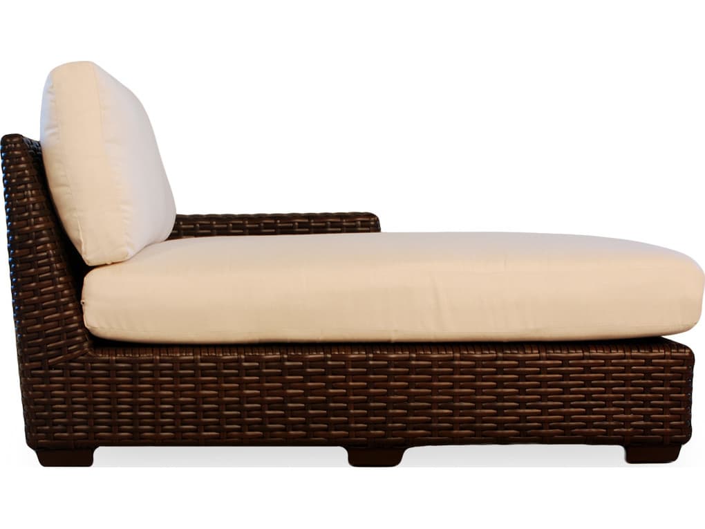 Lloyd Flanders Contempo Wicker Left Arm Outdoor Patio Chaise Lounge