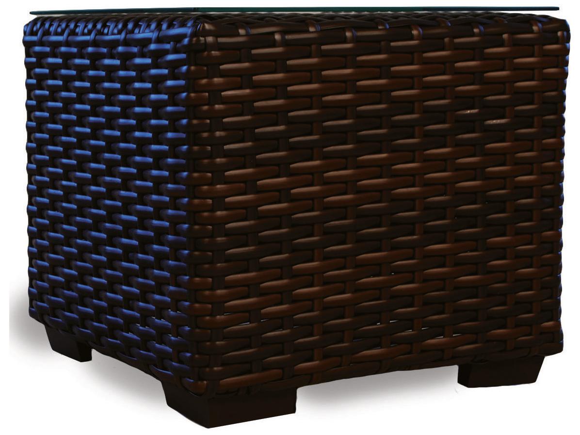 Lloyd Flanders Contempo Wicker Square Outdoor Patio End Table