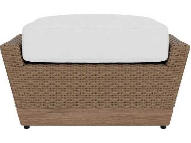 Lloyd Flanders Charisma Aluminum Wicker Ottoman