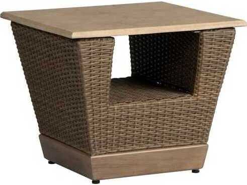Lloyd Flanders Charisma Aluminum Wicker Square End Table