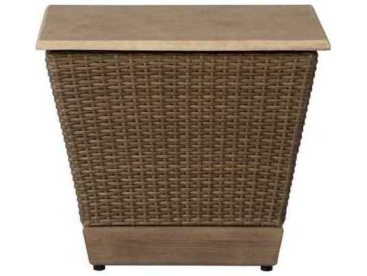 Lloyd Flanders Charisma Aluminum Wicker Square End Table