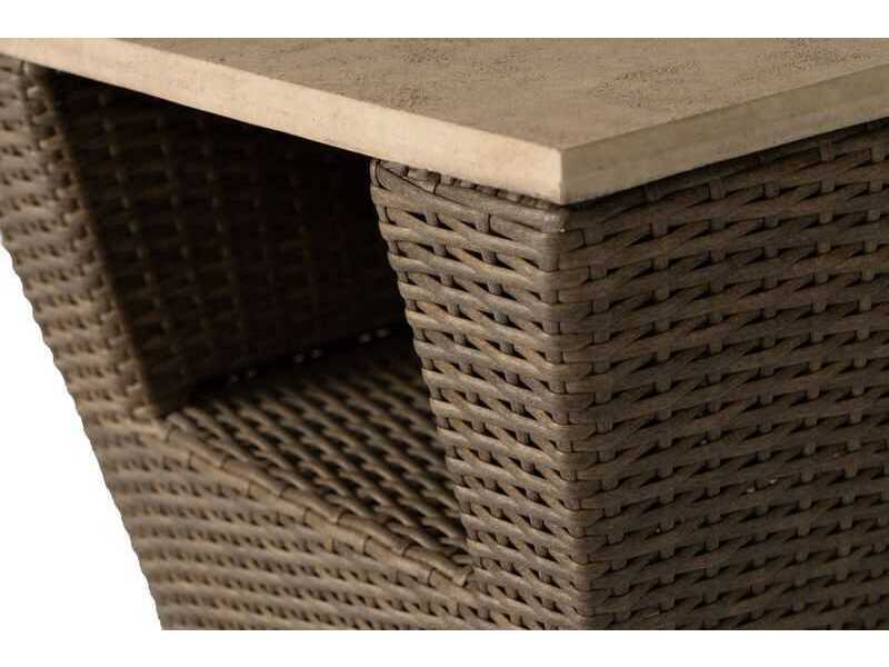 Lloyd Flanders Charisma Aluminum Wicker Square End Table