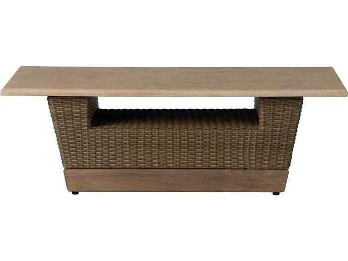 Lloyd Flanders Charisma Aluminum Wicker Rectangular Coffee Table