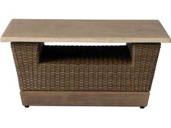 Lloyd Flanders Charisma Aluminum WIcker Square Coffee Table
