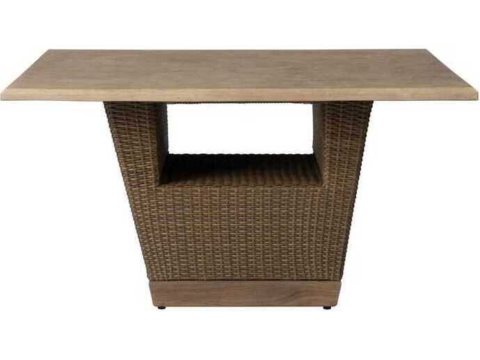 Lloyd Flanders Charisma Aluminum Wicker Square Dining Table