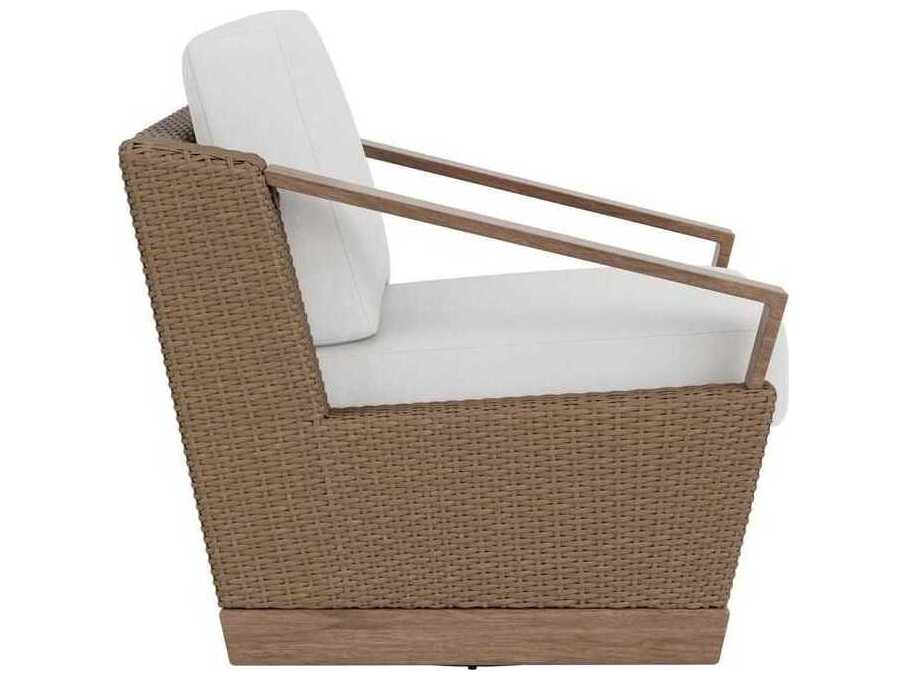 Lloyd Flanders Charisma Aluminum Wicker Swivel Lounge Chair