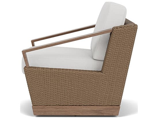 Lloyd Flanders Charisma Aluminum Wicker Swivel Lounge Chair