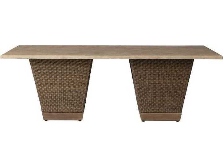 Lloyd Flanders Charisma Aluminum Wicker Rectangular Dining Table