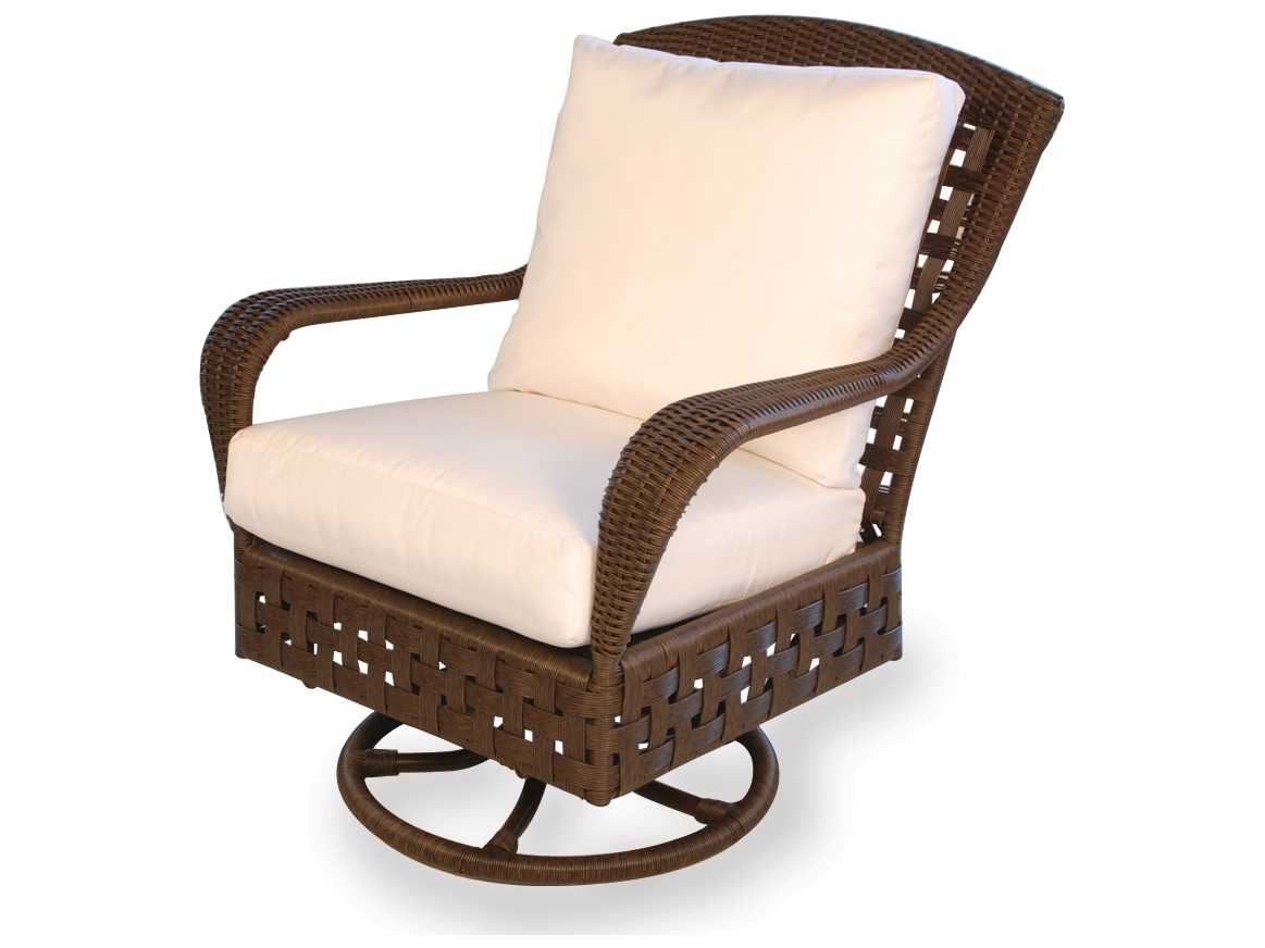 Lloyd Flanders Haven Wicker Swivel Glider Patio Lounge Chair