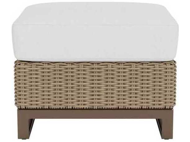Lloyd Flanders Milan Wicker Outdoor Ottoman
